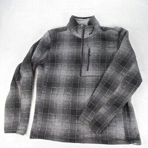 Men's Xl Canada Weather Gear Charcoal Plaid quarter-zip pullover. p3